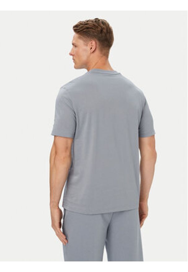 BOSS T-Shirt Structure Logo 50566883 Szary Regular Fit. Kolor: szary. Materiał: bawełna