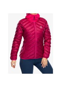 Haglöfs - Kurtka ocieplana damska Haglofs Sarna Mimic Hood. Kolor: różowy. Sport: turystyka piesza