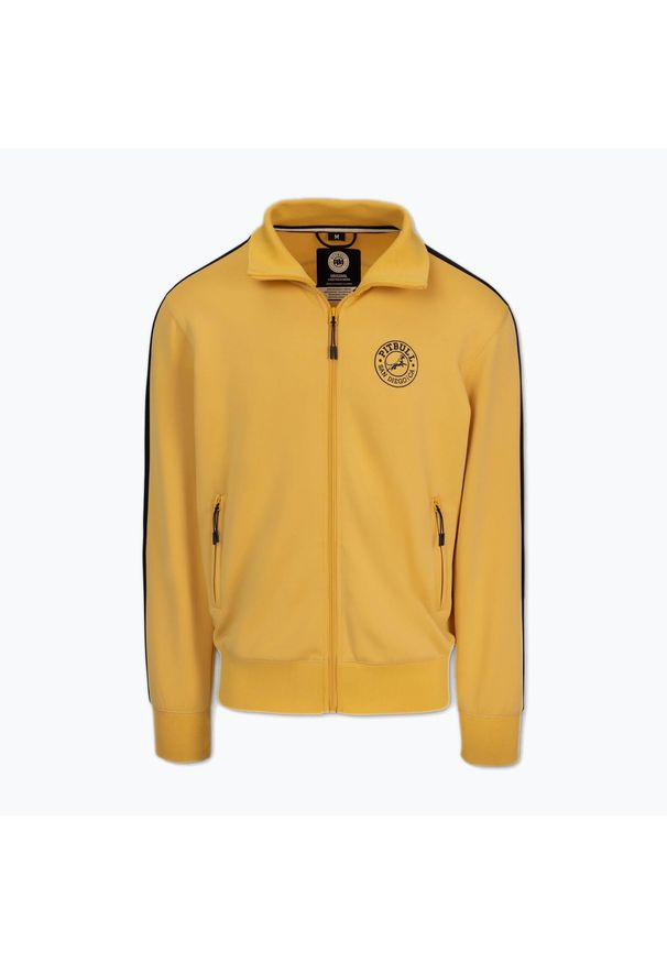 PITBULL - Bluza męska Pitbull Track Jacket San Diego. Kolor: żółty. Sport: fitness