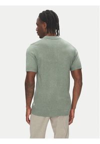 Lindbergh Polo 30-800159 Zielony Slim Fit. Typ kołnierza: polo. Kolor: zielony. Materiał: wiskoza #3