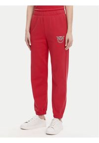 Pinko - PINKO Spodnie dresowe Plumcake 104790 A2G8 Czerwony Regular Fit. Kolor: czerwony. Materiał: bawełna #1