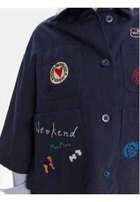 Weekend Max Mara Marynarka Assuan 2525046021 Granatowy Regular Fit. Kolor: niebieski. Materiał: bawełna #4