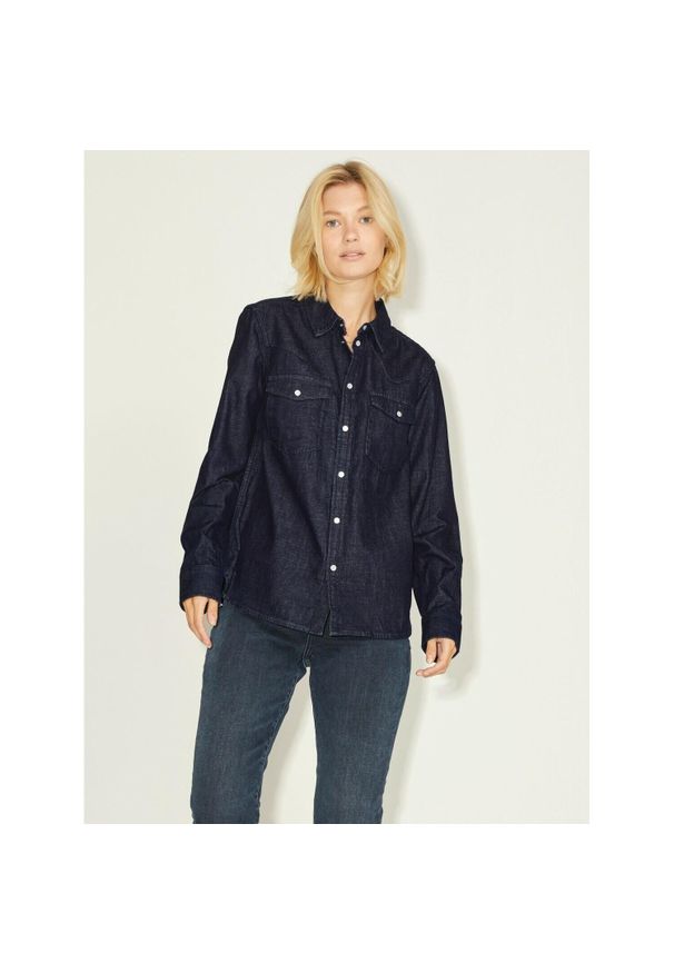 Koszula damska JJXX sophi denim. Kolor: czarny, brązowy, wielokolorowy, szary. Materiał: denim