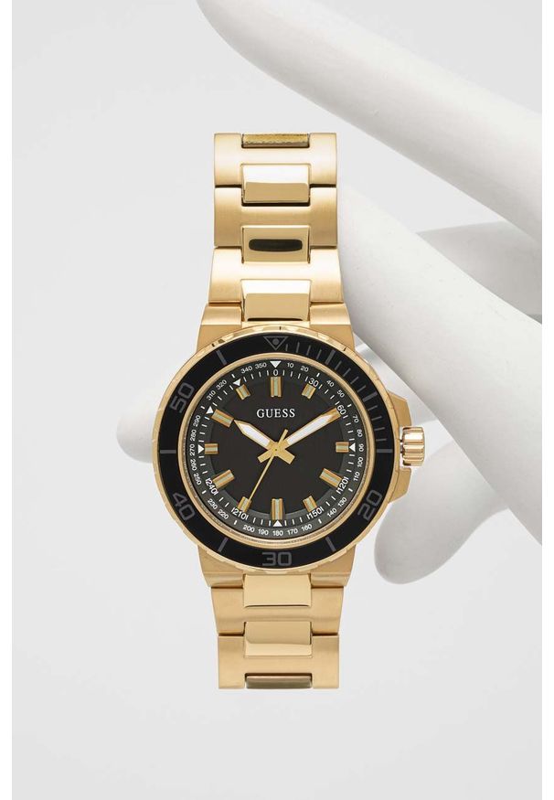 Guess zegarek GW0426G2 męski kolor złoty. Kolor: złoty. Materiał: materiał