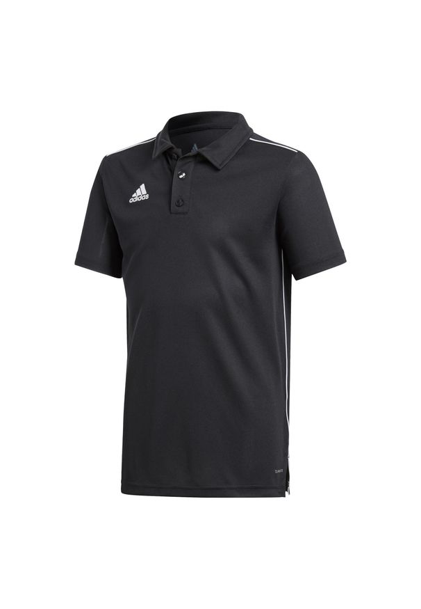 Adidas - Koszulka polo spiłkarska dla dzieci adidas Core 18 Polo JUNIOR. Typ kołnierza: polo. Kolor: czarny