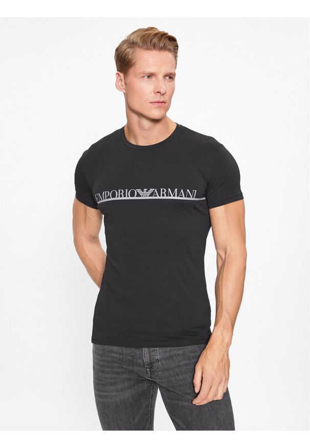 Emporio Armani Underwear T-Shirt 111035 3F729 00020 Czarny Regular Fit. Kolor: czarny. Materiał: bawełna