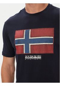 Napapijri T-Shirt S-Flag Tiki Ss NP0A8A6I1761 Granatowy Regular Fit. Kolor: niebieski. Materiał: bawełna #3