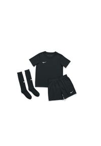 Dres piłkarski chłopięcy Nike JR Dry Park 20. Kolor: wielokolorowy, biały, czarny. Materiał: dresówka. Długość: krótkie. Sport: piłka nożna #2