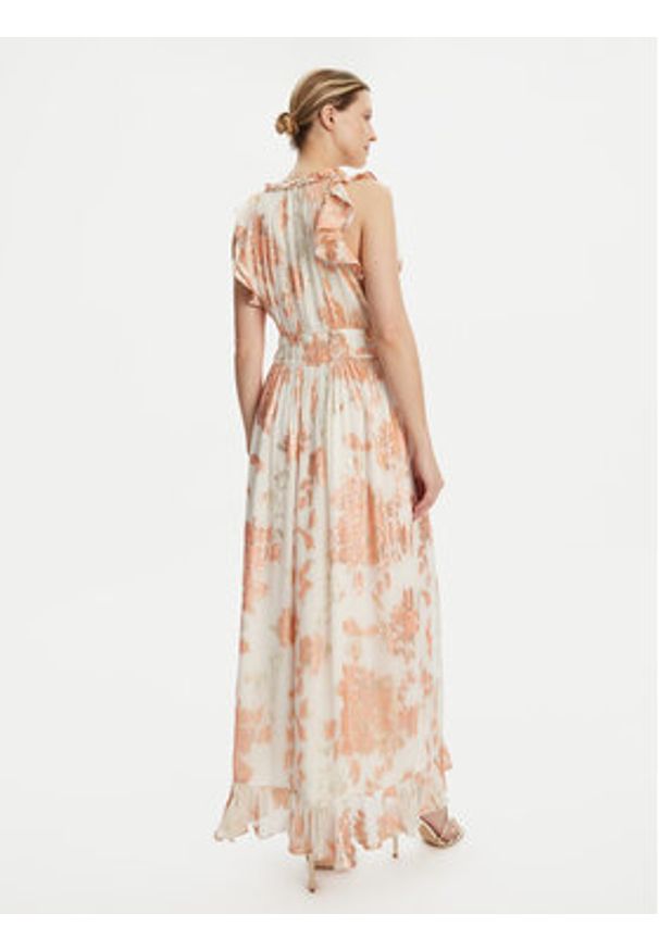 French Connection Sukienka koktajlowa 71YOS Écru Regular Fit. Materiał: wiskoza. Styl: wizytowy