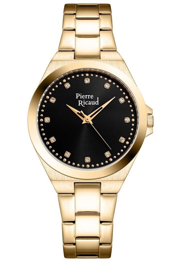 Zegarek damski Pierre Ricaud P23009.1144Q CYRKONIE złoty. Kolor: złoty