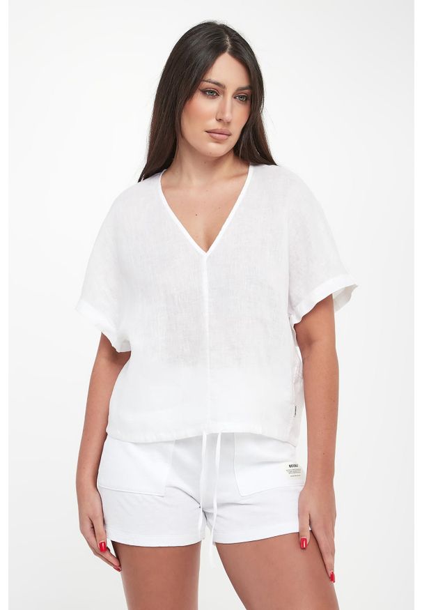 Ecoalf - Bluzka damska lniana Dora ECOALF. Materiał: len