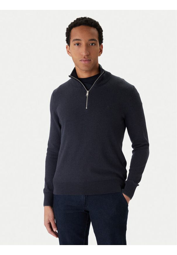Marc O'Polo Sweter 529 5144 60314 Granatowy Regular Fit. Typ kołnierza: polo. Kolor: niebieski. Materiał: bawełna