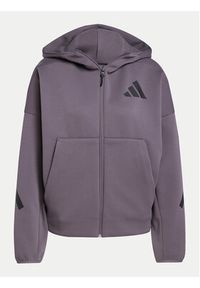 Adidas - adidas Bluza Z.N.E. JD5985 Szary Loose Fit. Kolor: szary. Materiał: syntetyk #6