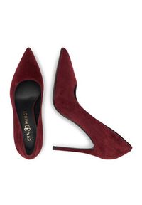 Eva Minge Szpilki EO-ELAINA-E134-20A Bordowy. Kolor: czerwony. Materiał: zamsz, skóra. Obcas: na szpilce #5