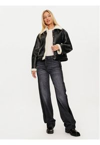 Pieces Kurtka z imitacji skóry Janelle 17141595 Czarny Regular Fit. Kolor: czarny. Materiał: skóra #2