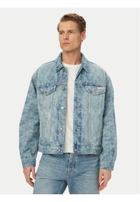 Calvin Klein Jeans Kurtka jeansowa LV04RG764G Niebieski Regular Fit. Kolor: niebieski. Materiał: bawełna #1