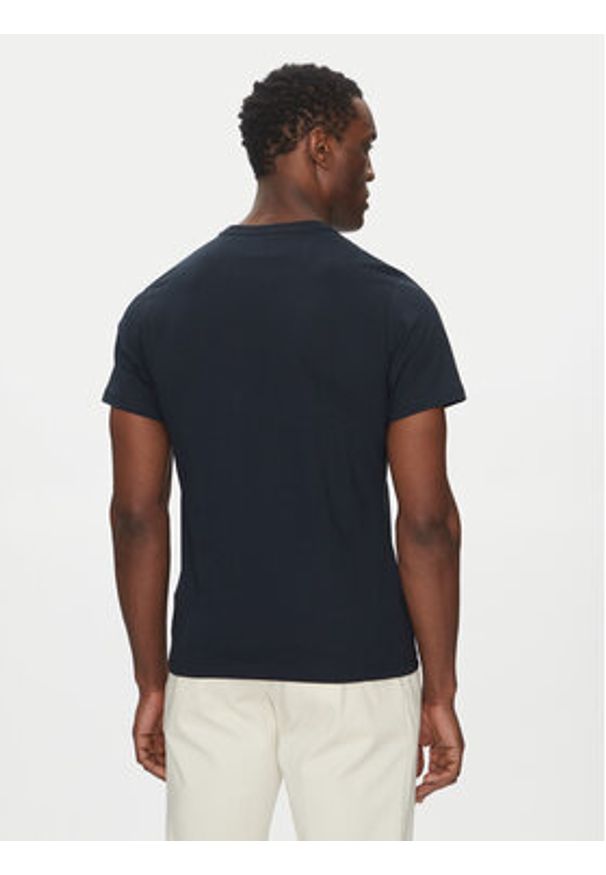 Barbour T-Shirt Essential Sports MTS0331NY91 Granatowy Tailored Fit. Kolor: niebieski. Materiał: bawełna