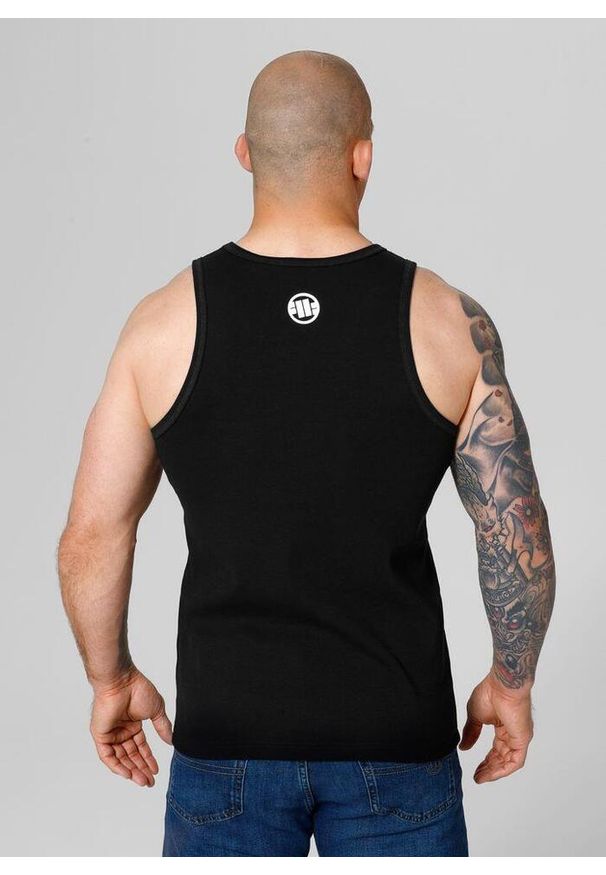 PITBULL - Tank męski Pitbull Top Rib Classic Boxing. Kolor: biały, wielokolorowy, czarny