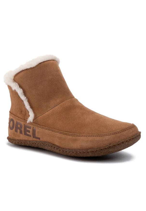 sorel - Sorel Botki Nakiska Bootie NL3389 Brązowy. Kolor: brązowy. Materiał: zamsz, skóra