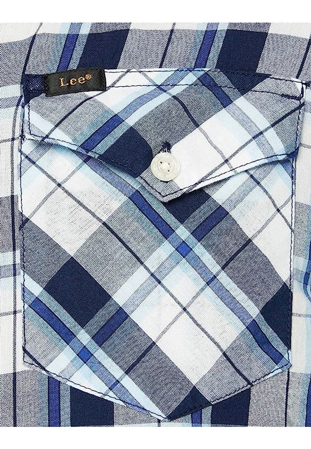 Lee - LEE REGULAR SHIRT MĘSKA KOSZULA MATERIAŁOWA NAVY L69HME35 112117213. Materiał: materiał