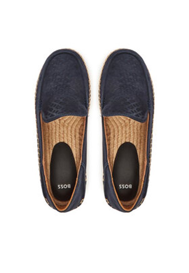 BOSS Espadryle Madeira Slon 50541781 Granatowy. Kolor: niebieski. Materiał: skóra, zamsz