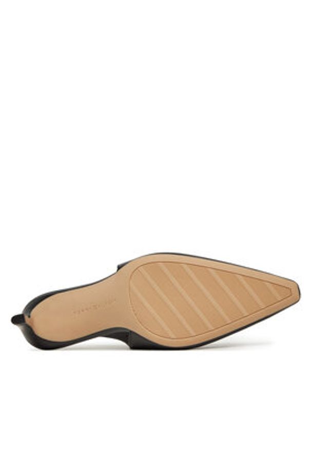 TOMMY HILFIGER - Tommy Hilfiger Sandały Squared Toe FW0FW08636 Czarny. Kolor: czarny. Materiał: skóra