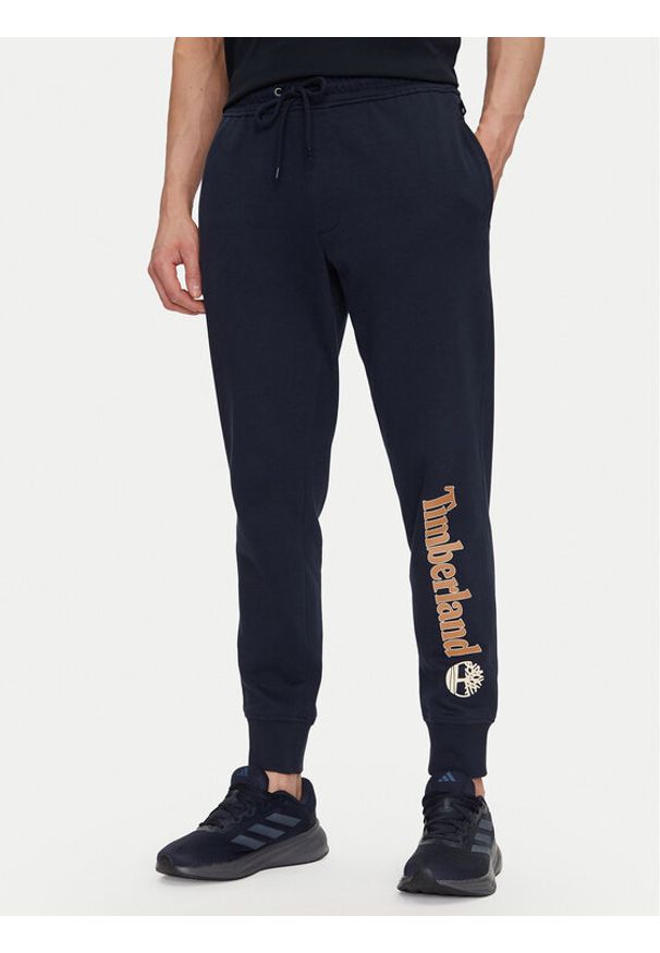 Timberland Spodnie dresowe TB0A5YFB Granatowy Regular Fit. Kolor: niebieski. Materiał: bawełna