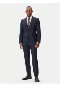 BOSS Garnitur H-Huge 50569798 Granatowy Slim Fit. Kolor: niebieski. Materiał: wełna #1
