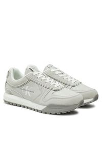 Calvin Klein Jeans Sneakersy Toothy Runner Irregular Lines YM0YM00624 Szary. Kolor: szary. Materiał: zamsz, skóra #6