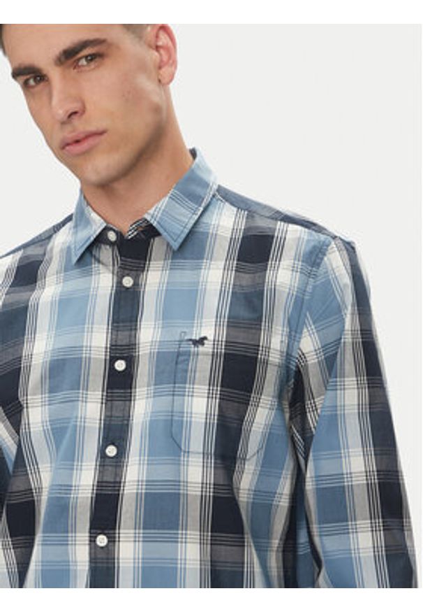 Mustang Koszula Chester 1016237 Niebieski Regular Fit. Kolor: niebieski. Materiał: bawełna