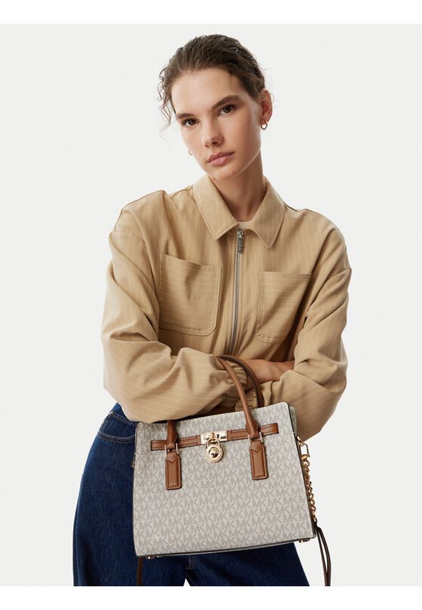 MICHAEL Michael Kors Torebka 30T6GNXS1B Kremowy. Kolor: kremowy. Materiał: skórzane