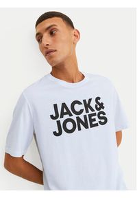 Jack & Jones - Jack&Jones T-Shirt Corp Logo 12151955 Biały Standard Fit. Kolor: biały. Materiał: bawełna