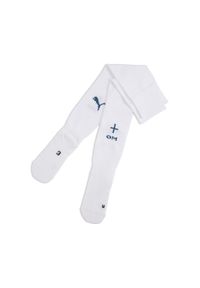Puma - Męskie gładkie skarpety Olympique Marsylia PUMA White Ocean Tropic Blue. Kolor: niebieski, biały, wielokolorowy. Wzór: gładki. Sport: piłka nożna