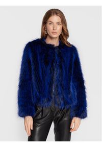 Futro Guess. Kolor: niebieski. Materiał: futro #1