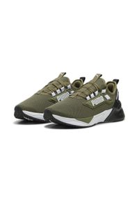 Puma - Młodzieżowe buty do biegania Retaliate 3 PUMA Olive White Black Green. Kolor: biały, zielony, czarny, wielokolorowy #1