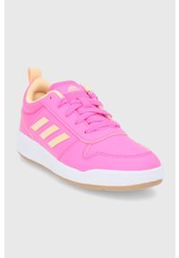Adidas - adidas Buty dziecięce Tensaur K GV7898 kolor różowy. Nosek buta: okrągły. Zapięcie: sznurówki. Kolor: różowy. Materiał: guma #2