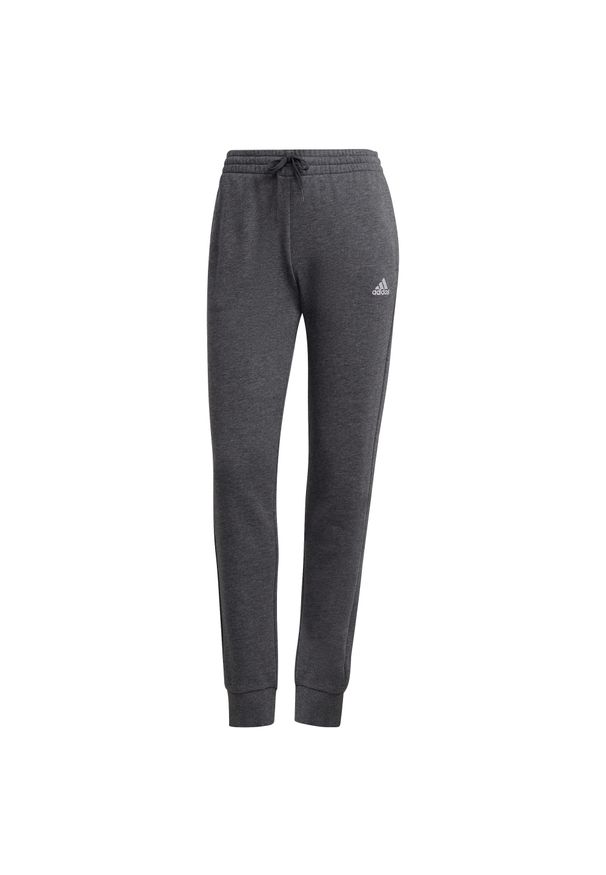 Adidas - Spodnie damskie adidas Essentials Slim Tapered Cuffed Pant. Kolor: szary, wielokolorowy, biały