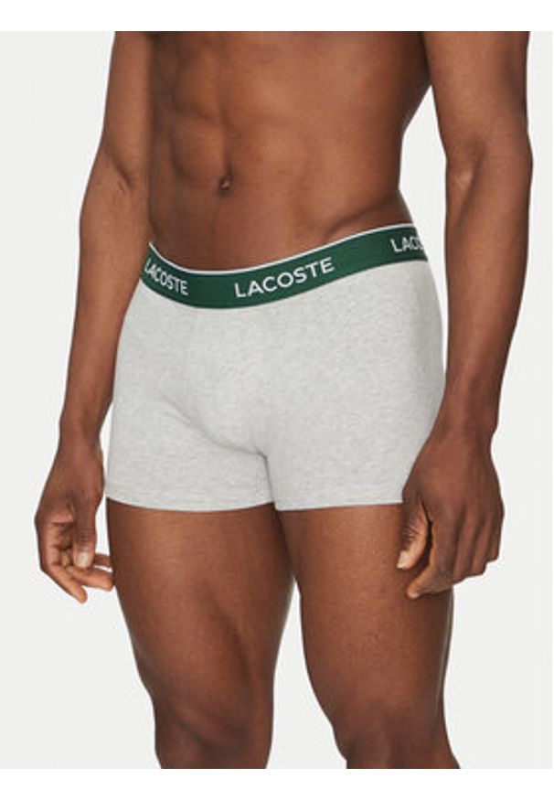 Lacoste Komplet 3 par bokserek 5H1297 Szary. Kolor: szary. Materiał: bawełna