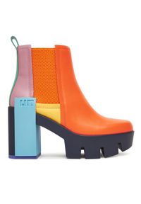 United Nude Botki Grip Chelsea Mid IV 1095992116 Pomarańczowy. Kolor: pomarańczowy. Materiał: skóra
