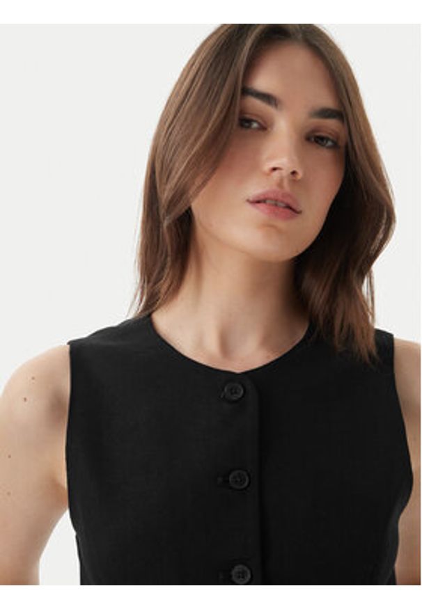 only - ONLY Kamizelka garniturowa Goa 15363724 Czarny Regular Fit. Kolor: czarny. Materiał: wiskoza