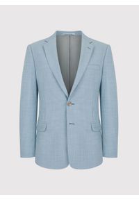 Pako Lorente - PAKO LORENTE – Błękitna marynarka garniturowa o widocznej strukturze. Okazja: na komunię, na ślub cywilny, na wesele. Kolor: niebieski. Materiał: wełna. Styl: elegancki #8