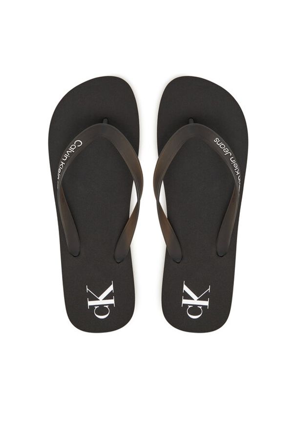 Calvin Klein Jeans Japonki Beach Sandal Transparent Tpu YM0YM01267 Czarny. Kolor: czarny