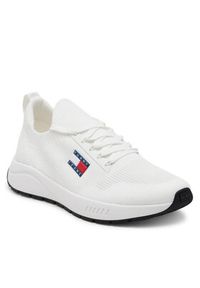 Tommy Jeans Sneakersy Runner Kntitted EM0EM01555 Biały. Kolor: biały. Materiał: materiał #4