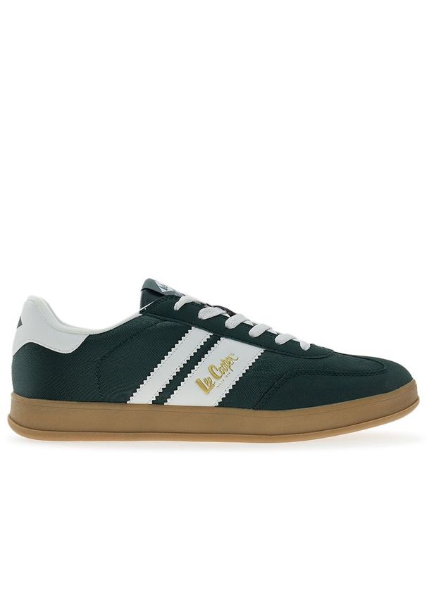 Buty męskie Lee Cooper Smartstep LCW-24-04-2387M - zielone. Okazja: na co dzień. Zapięcie: sznurówki. Kolor: zielony. Materiał: guma, materiał. Szerokość cholewki: normalna