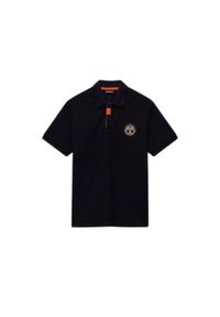Polo Napapijri E-Clanis SS. Typ kołnierza: polo. Kolor: czarny. Styl: elegancki #1