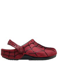 Klapki męskie Crocs Spider-Man Neo Classic Clog 211489-90H - czerwone. Kolor: czerwony. Materiał: materiał. Wzór: nadruk #1
