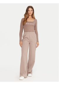 Guess Bluzka O5RI00 KBBU1 Beżowy Regular Fit. Kolor: beżowy