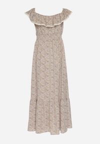 Born2be - Zielona Sukienka Ozdobiona Falbankami Folirae. Okazja: na spacer, na co dzień. Typ kołnierza: kołnierz z falbankami. Kolor: zielony. Wzór: aplikacja. Sezon: lato. Typ sukienki: sportowe. Styl: casual, sportowy #5