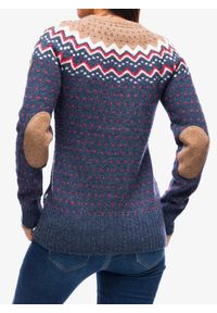 Fjällräven - Sweter damski Fjallraven Ovik Knit Sweater. Kolor: niebieski. Sport: turystyka piesza #2