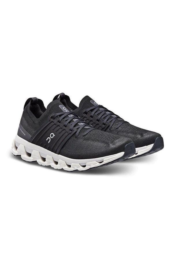 On Running - Buty do biegania męskie On Cloudswift 3. Kolor: czarny. Materiał: materiał, syntetyk. Szerokość cholewki: normalna